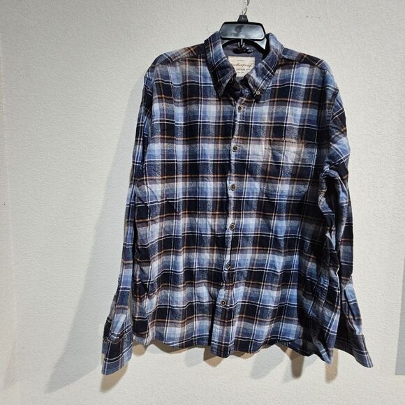 Weatherproof Vintage Blue Plaid Button-up size XL - Picture 1 of 7